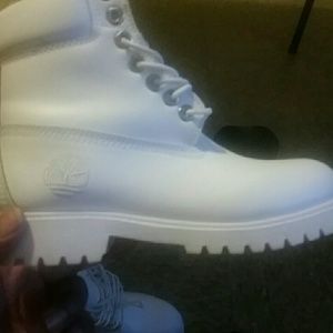 White Timberland boots